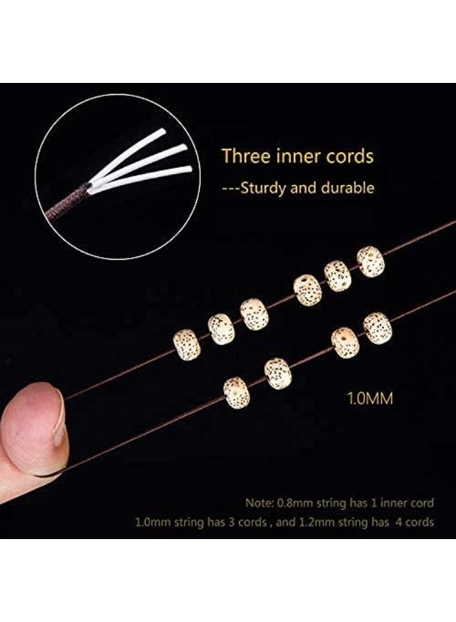 ChicAbode Brown Elastic Bracelet String for Jewelry Making, Elastic String for Bracelets, Stretch Cord for Beads Beading Bracelets Necklace Anklets(Brown, 0.8mm) - Image 4